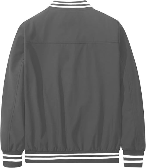 Men’s Stylish Striped Lightweight Bomber