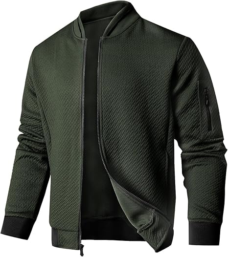 Men’s V-Pattern Jacquard Casual Jacket