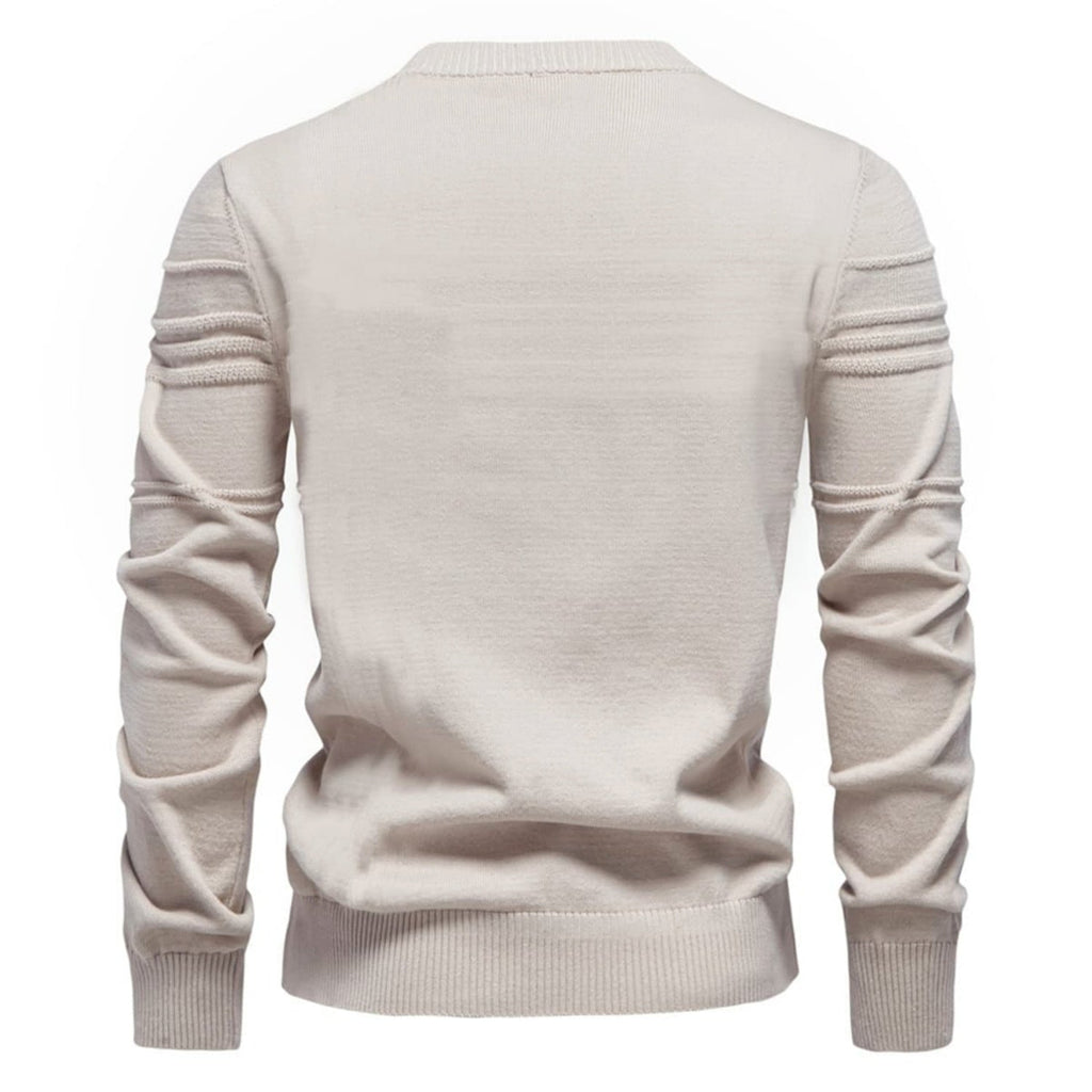 Men's Crosshatch Crew Neck Knit Sweater