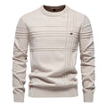 Men's Crosshatch Crew Neck Knit Sweater