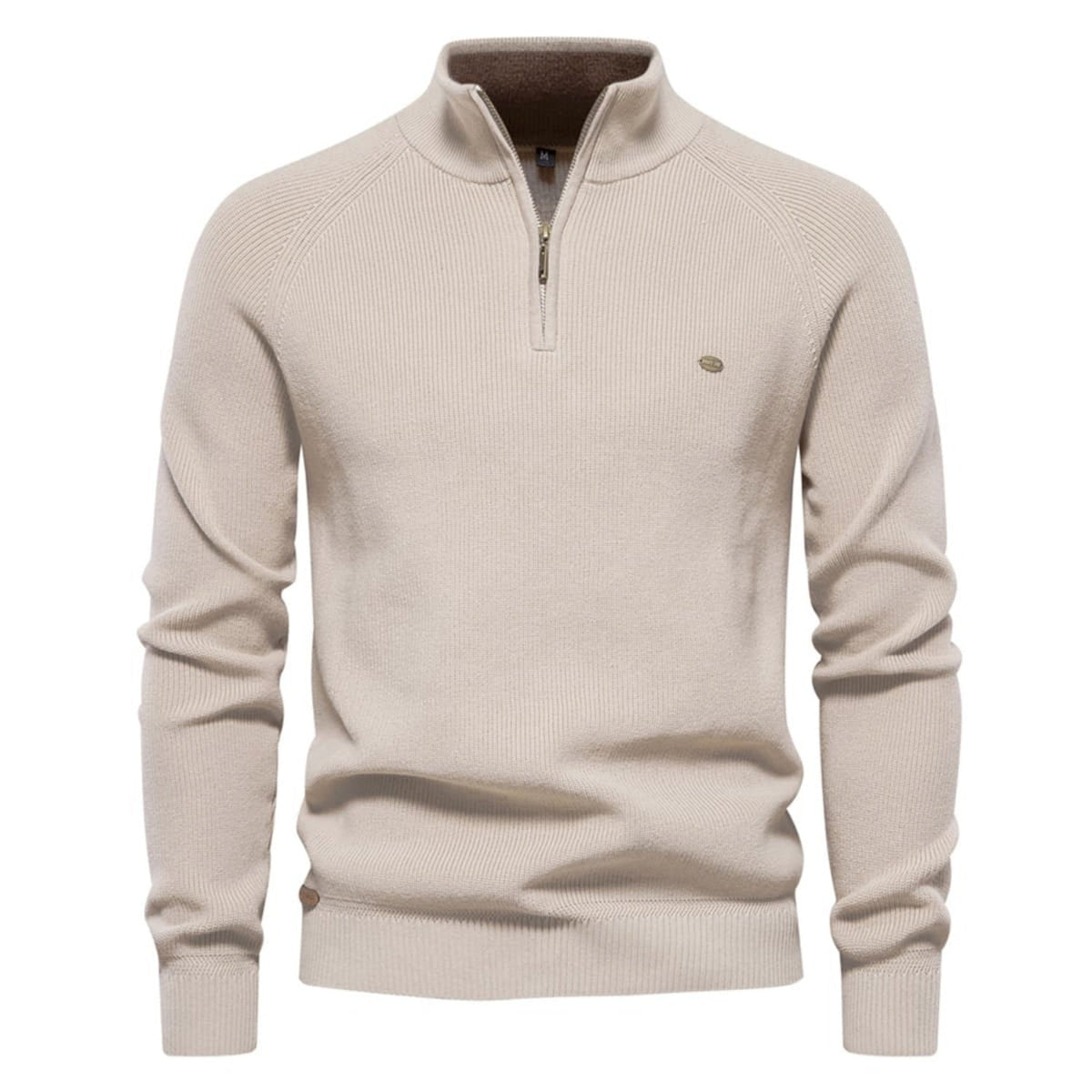 Men's Half-Zip Collar Cotton Sweater