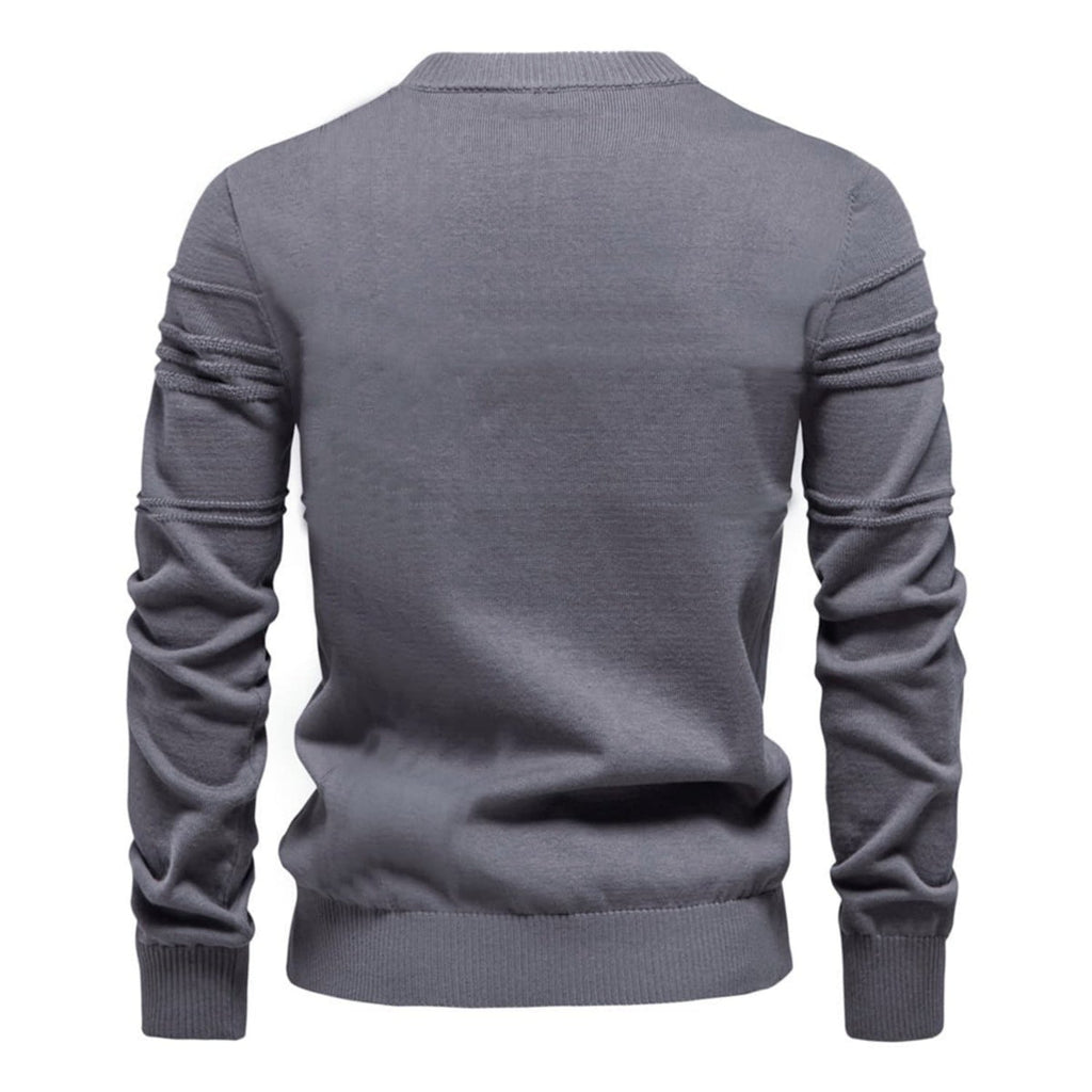 Men's Crosshatch Crew Neck Knit Sweater